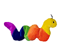A rainbow inchworm moving along